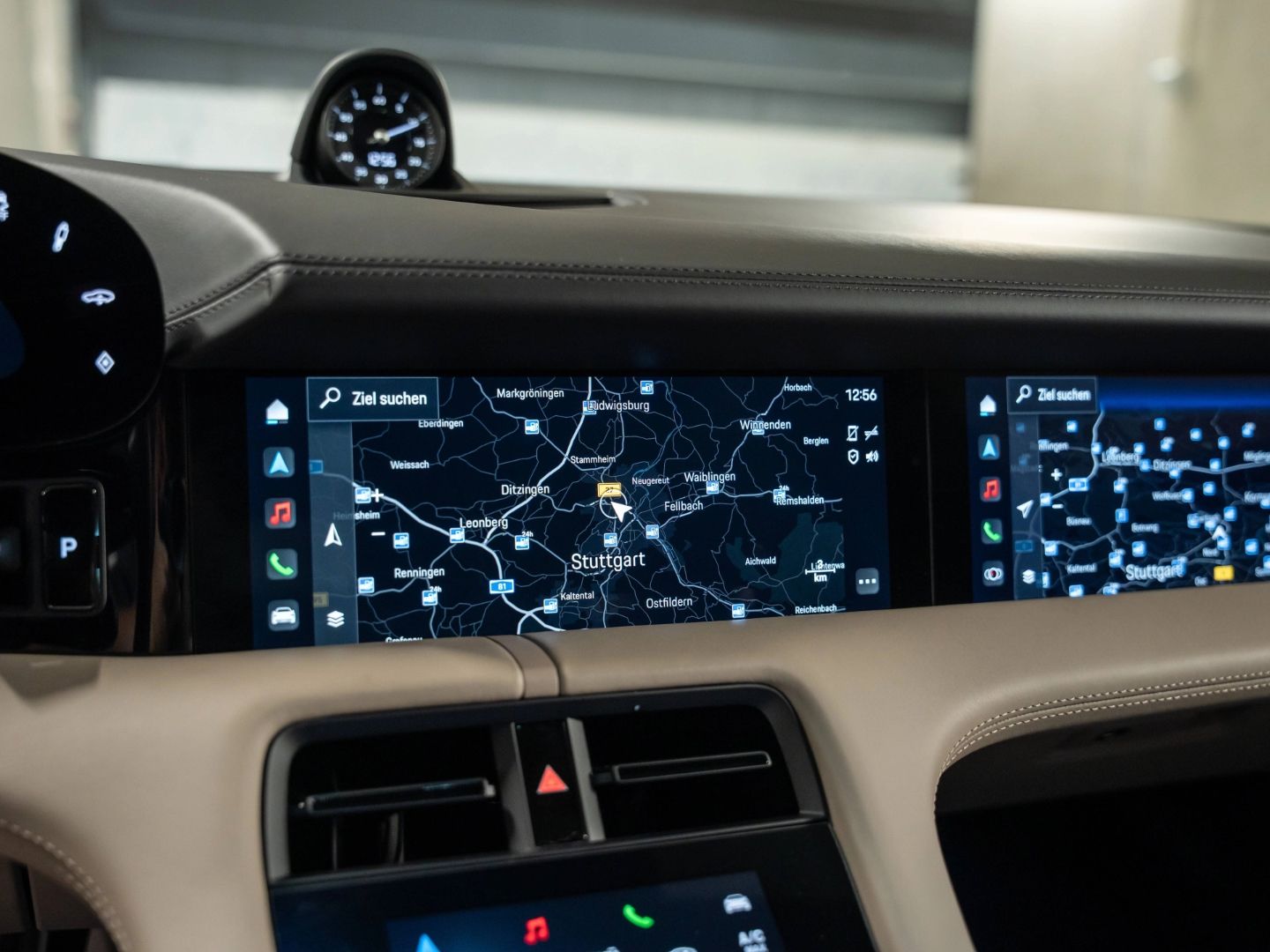 Porsche Taycan GTS InnoDrive Burmester Beifahrerdisplay