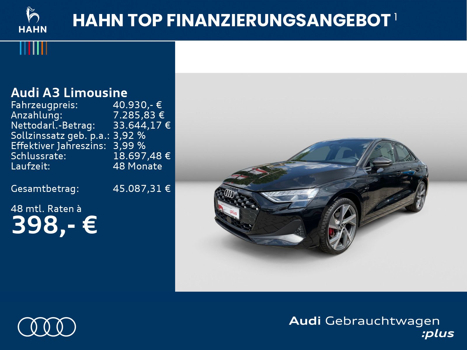 Audi A3 Limousine TDI S tronic S line SONOS Matrix