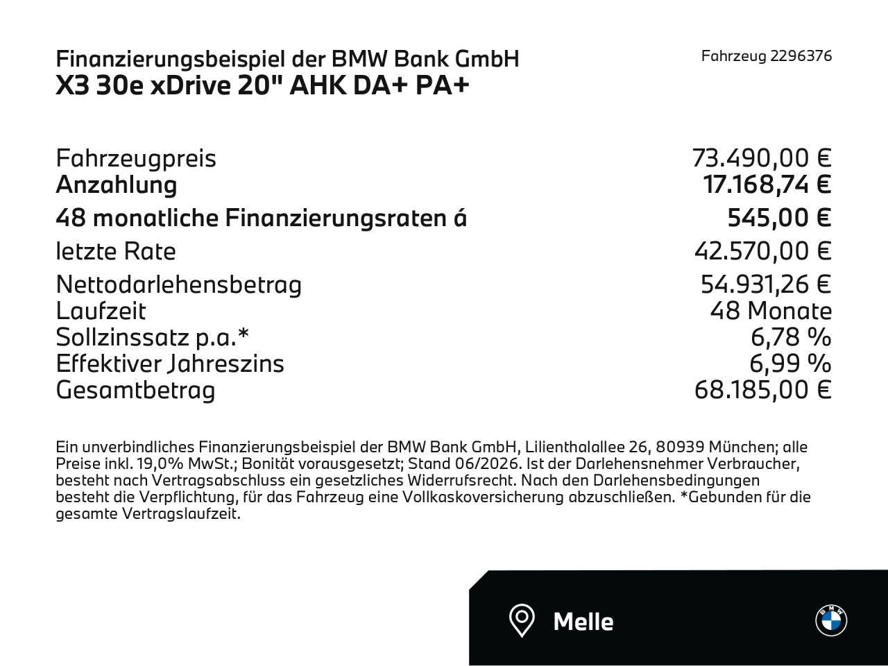 BMW X3 30e xDrive 20" AHK DA+ PA+ Sportpaket HUD LED