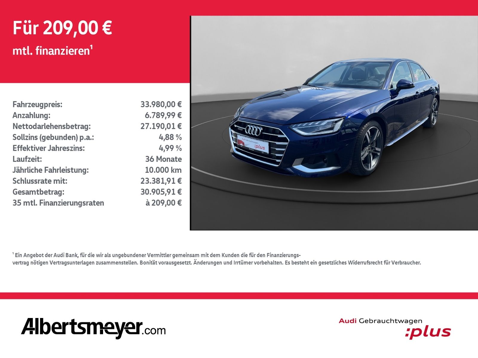Audi A4 Limousine 40 TDI QUATTRO ADVANCED - Samsaru's Car Outlet
