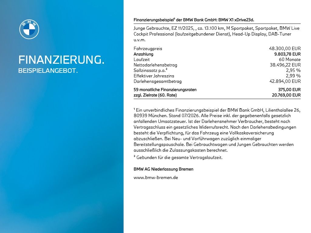 BMW X1 xDrive23d M Sport AHK Driv.Assist.Prof LED