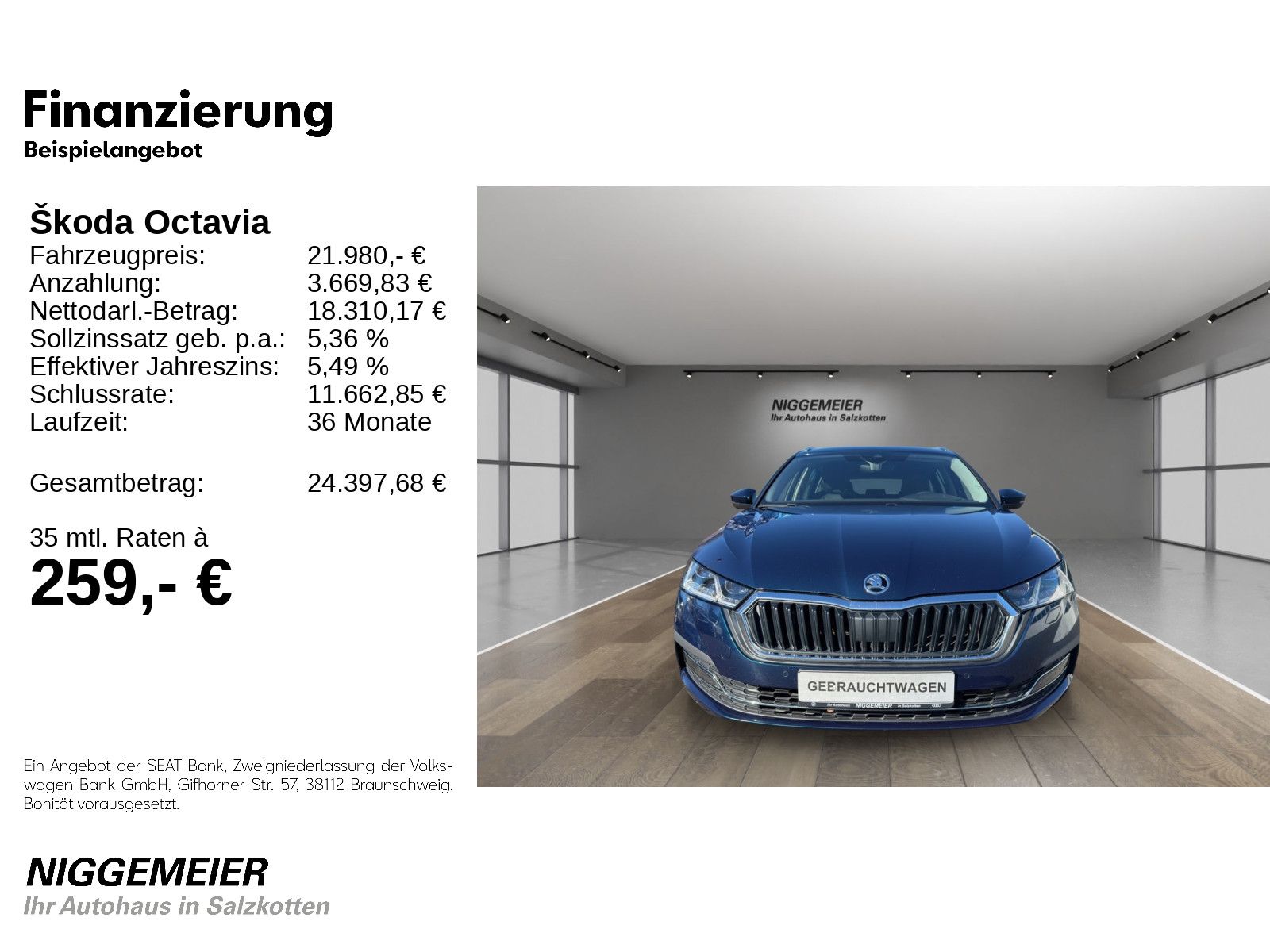 Skoda Octavia Combi 1.4TSI iV DSG Style NAVI+MATRIX-LE