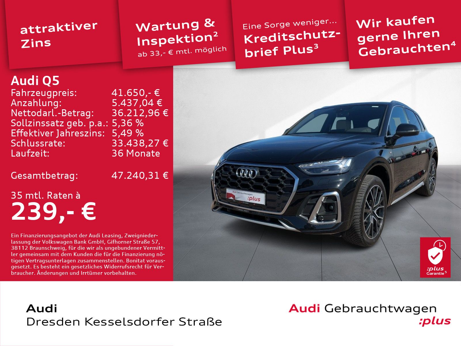 Audi Q5 40 TFSI Q. S-Line AHZV Kamera Matrix Standhzg