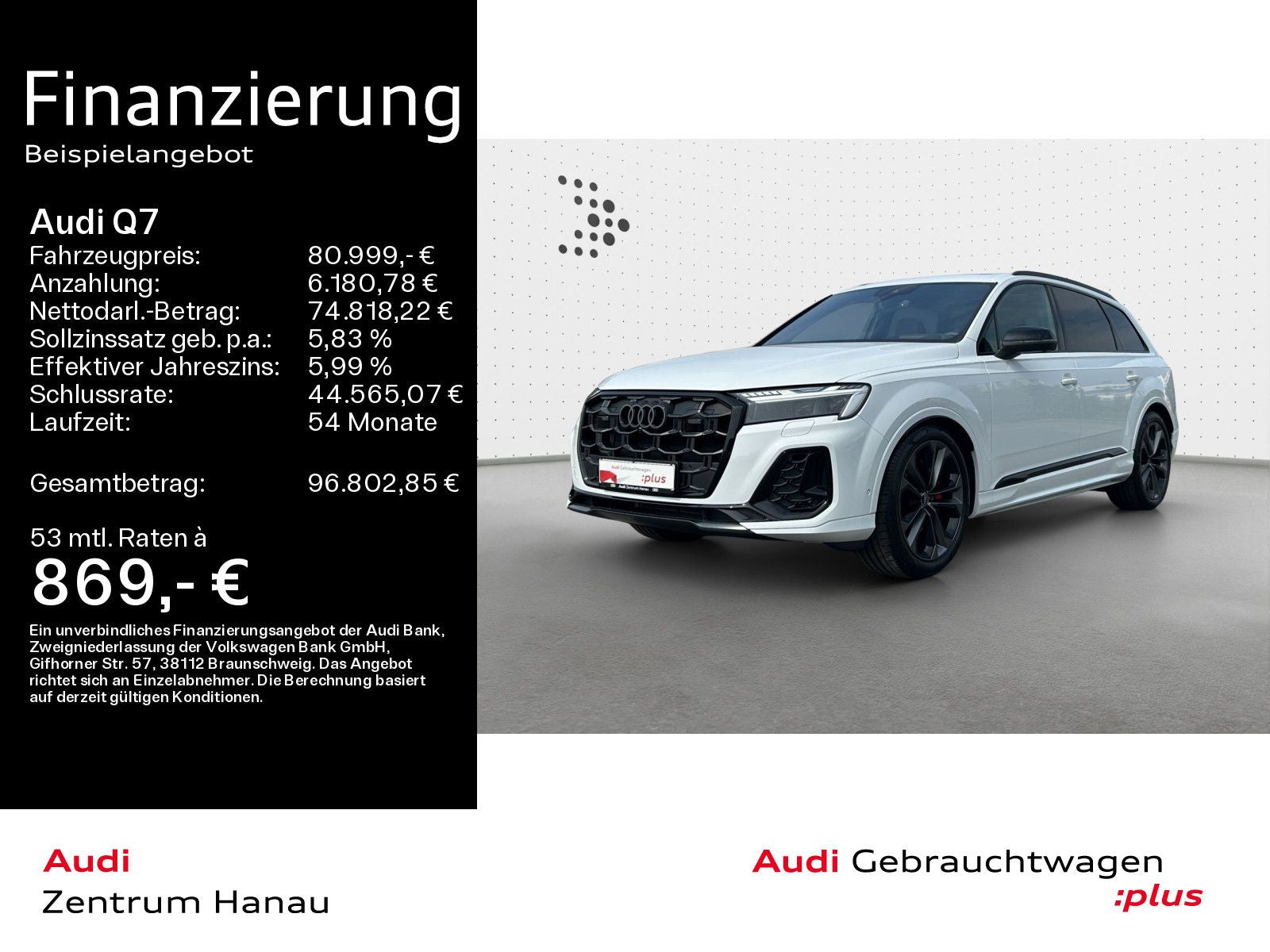 Audi Q7 50 TDI quattro S-LINE*7-SITZER*AHK*PANO*OPTIK