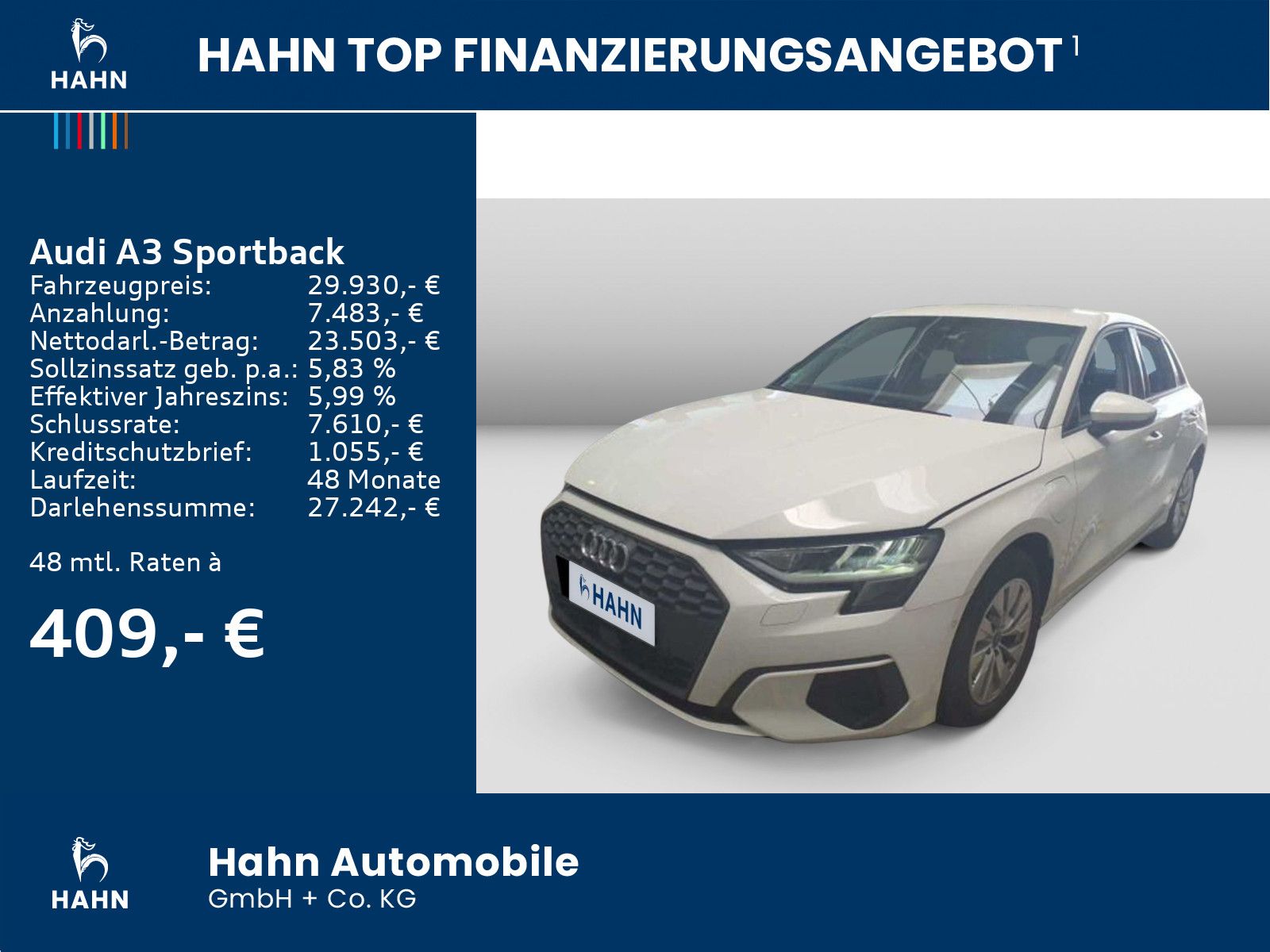 Audi A3 Sportback 40TFSIe basis S-trc - Samsaru's Car Outlet