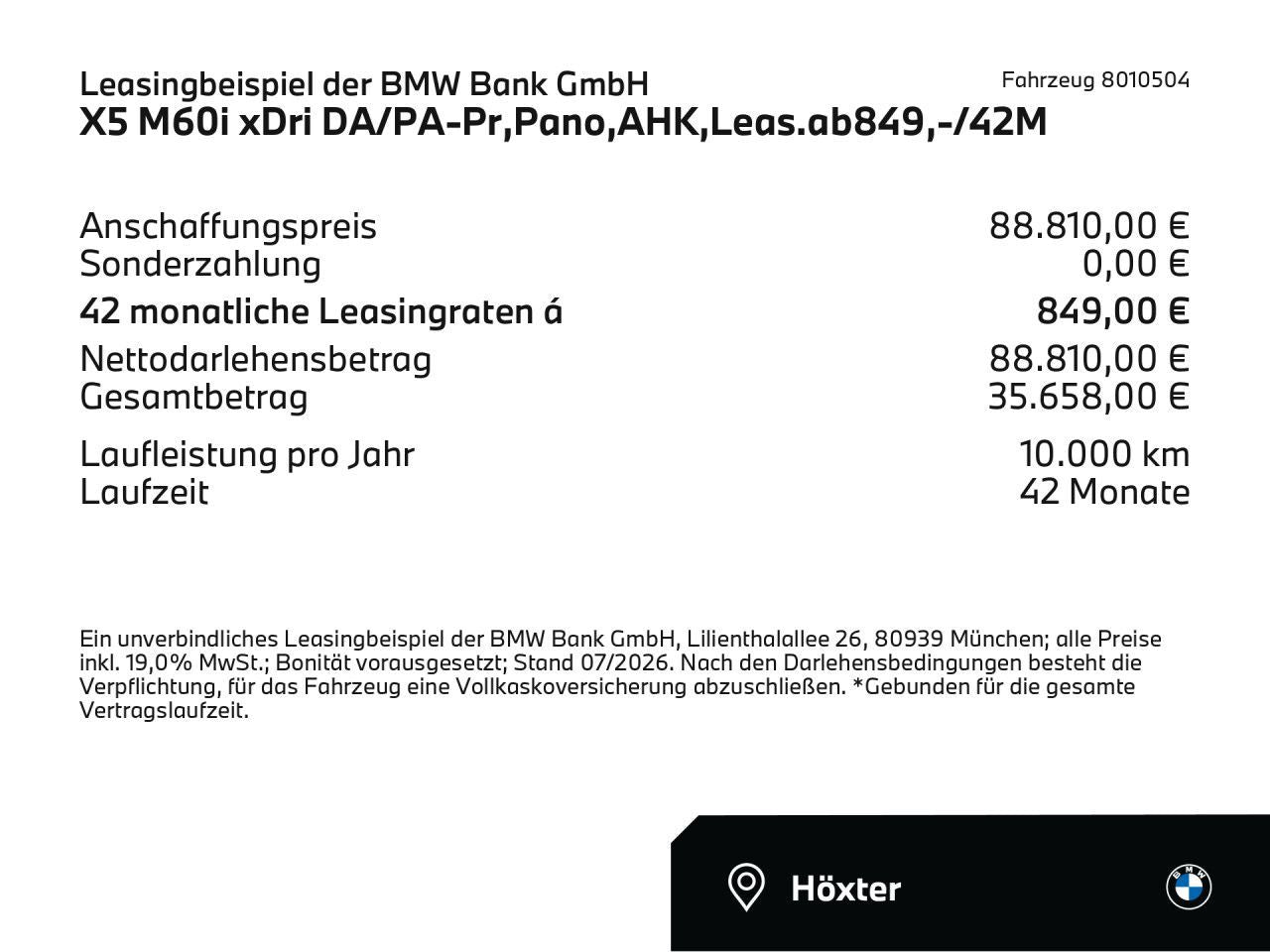 BMW X5 M60i xDri DA/PA-Pr,Pano,AHK,Leas.ab849,-/42M