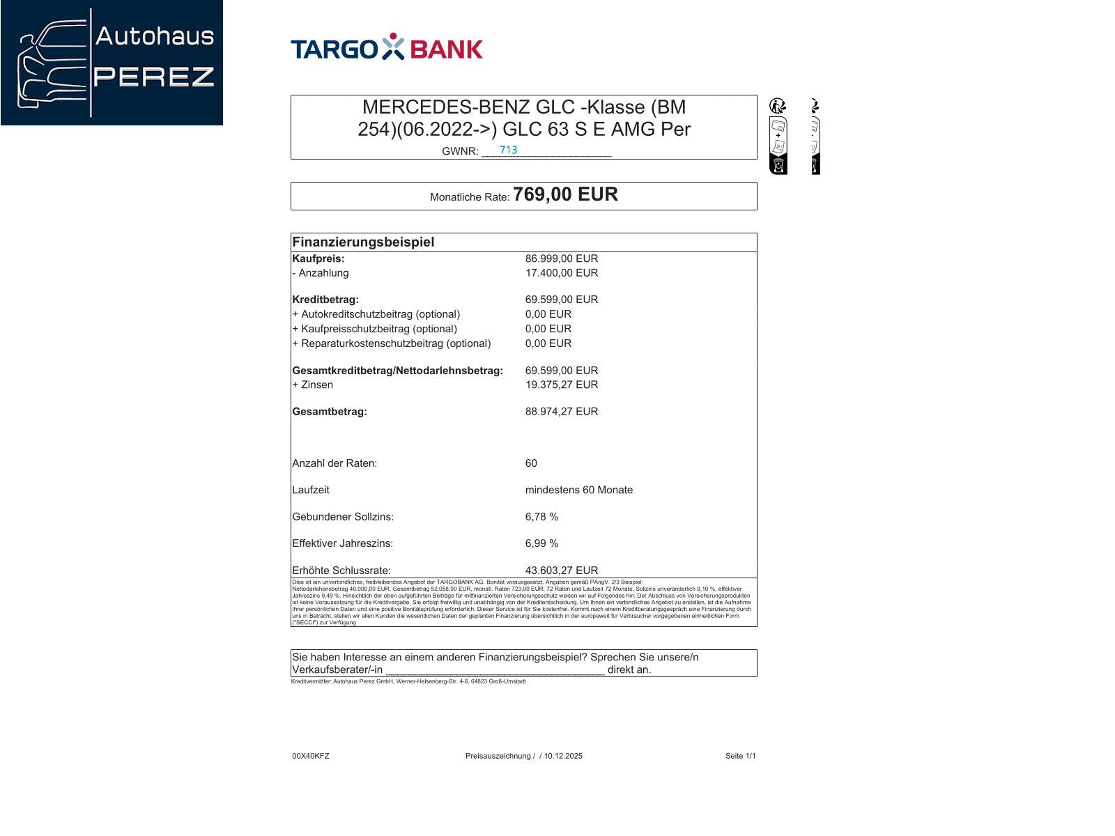Mercedes-Benz GLC 63 AMG S E PERFORMANCE PREMIUM+ DISTRONIC 4M