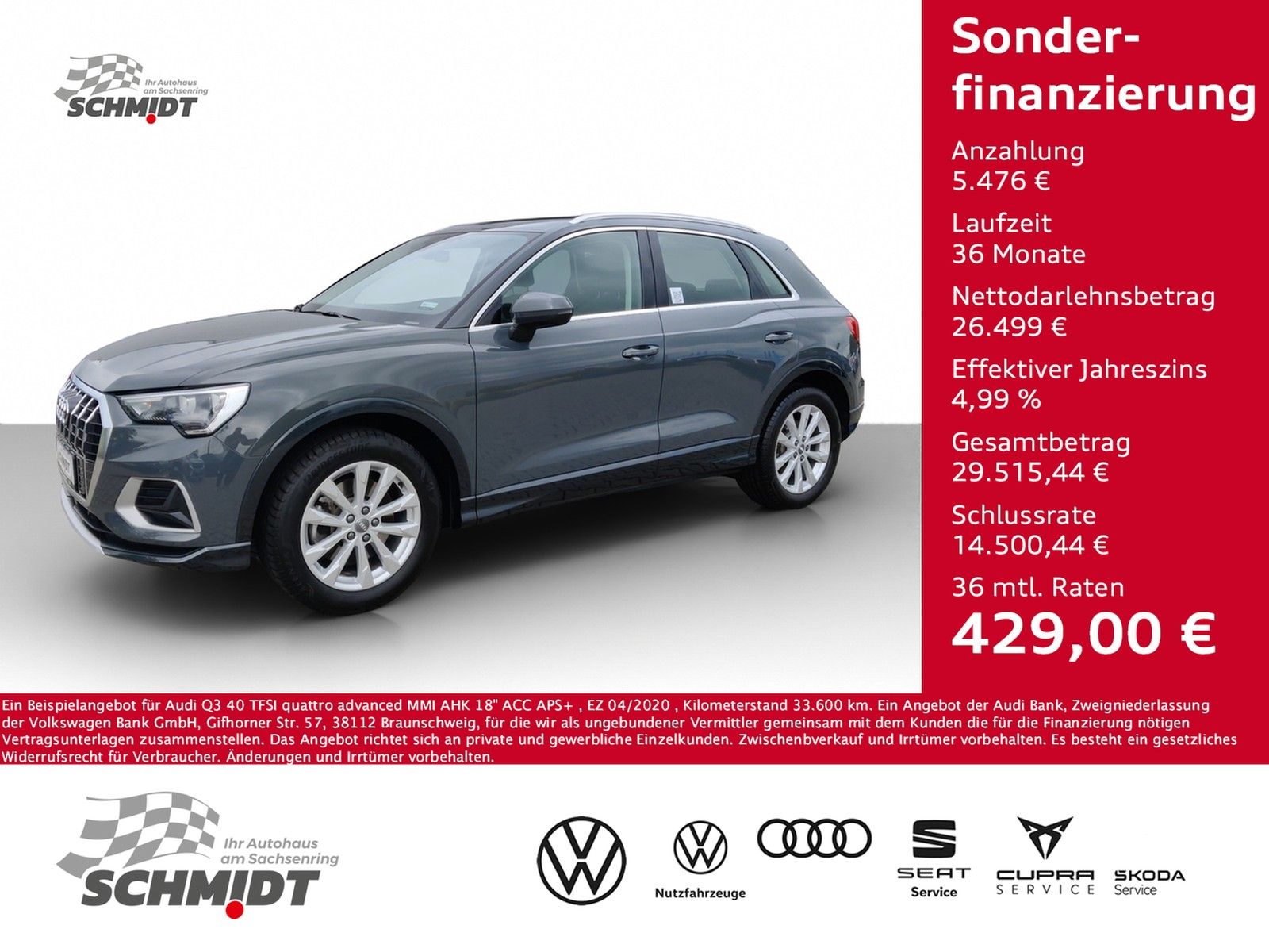 Audi Q3 40 TFSI quattro advanced - Samsaru's Car Outlet