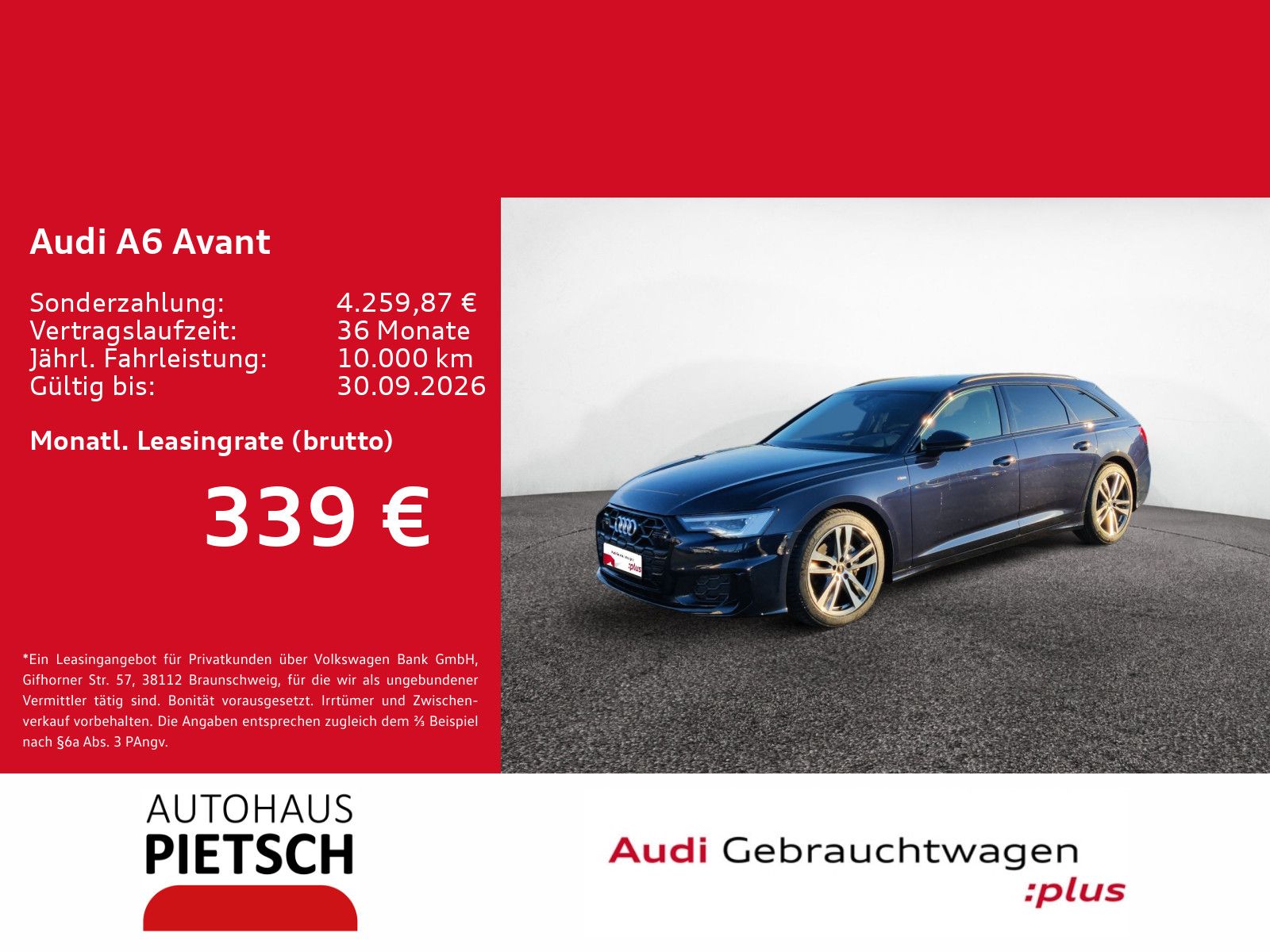 Audi A6 Avant 40 TDI S line Business Matrix HUD