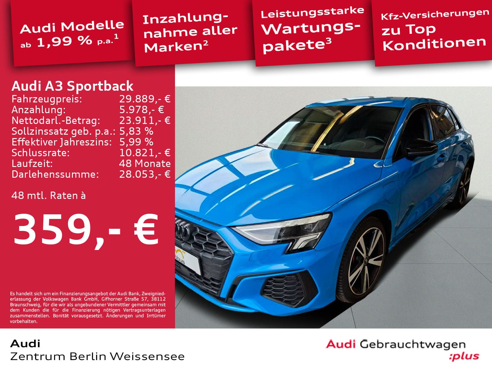 Audi A3 Sportback 45 TFSI e S-Line - Samsaru's Car Outlet