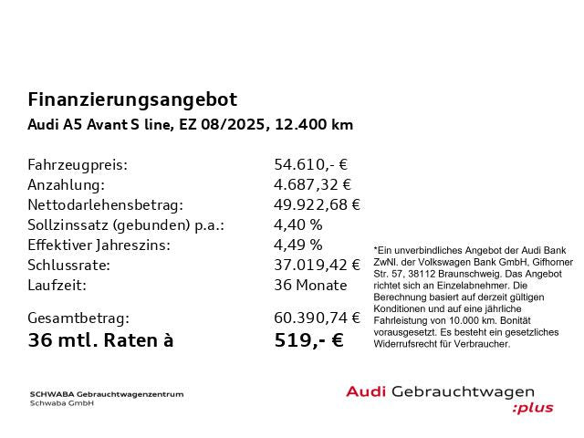 Audi A5 Avant TFSI S tronic S line *HdUp*MATRIX*19''*