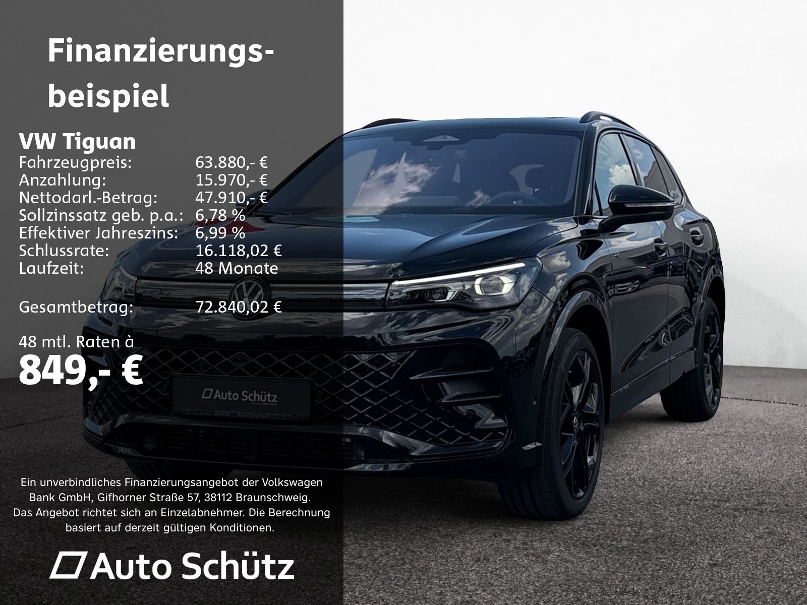 Volkswagen Tiguan R-Line 2,0 l TSI *4MOTION*LEDER*360°*AHK*