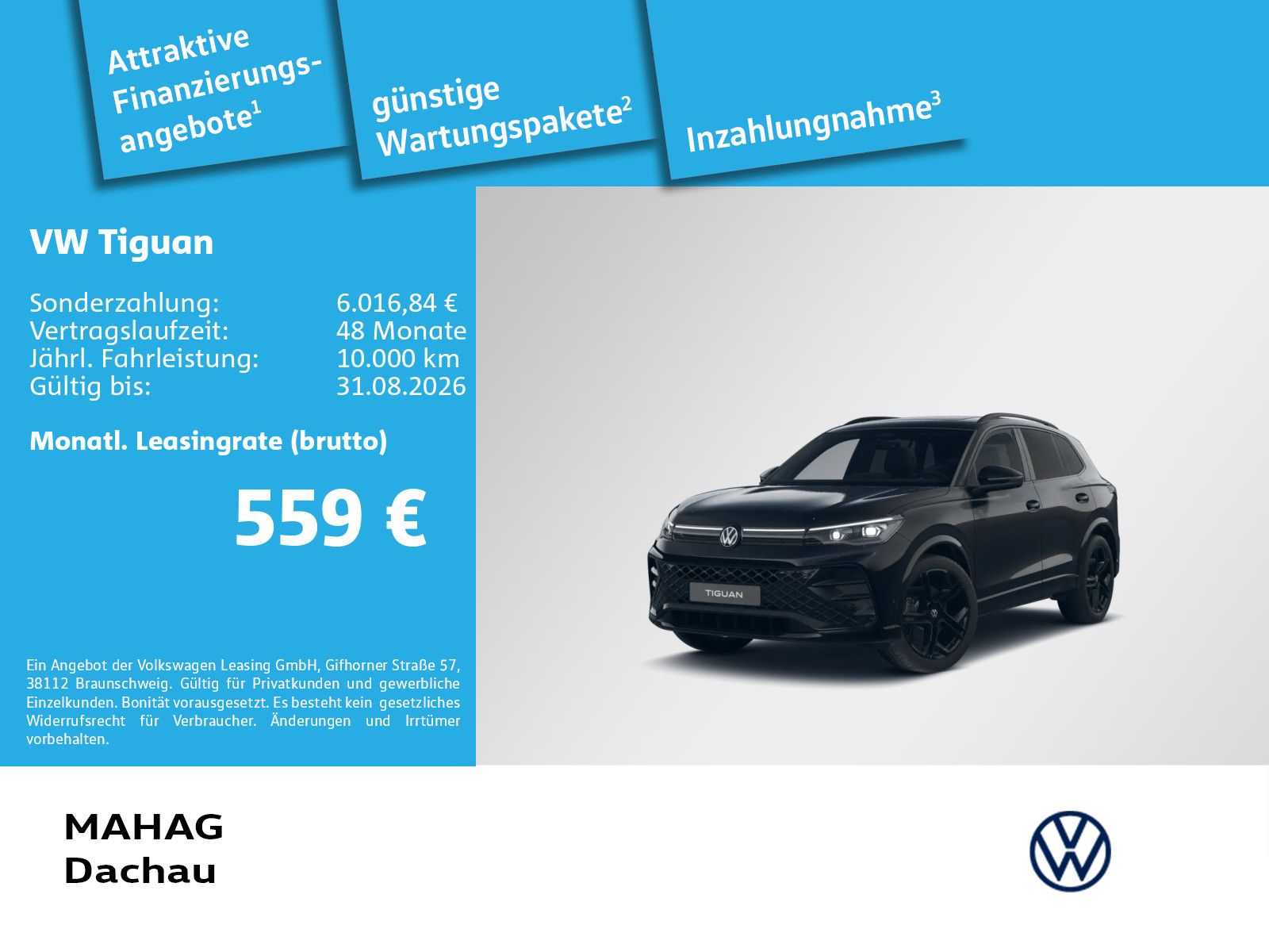 Volkswagen Tiguan 2.0 TDI SCR 4Mot R-Line BlackStyle AHK Le