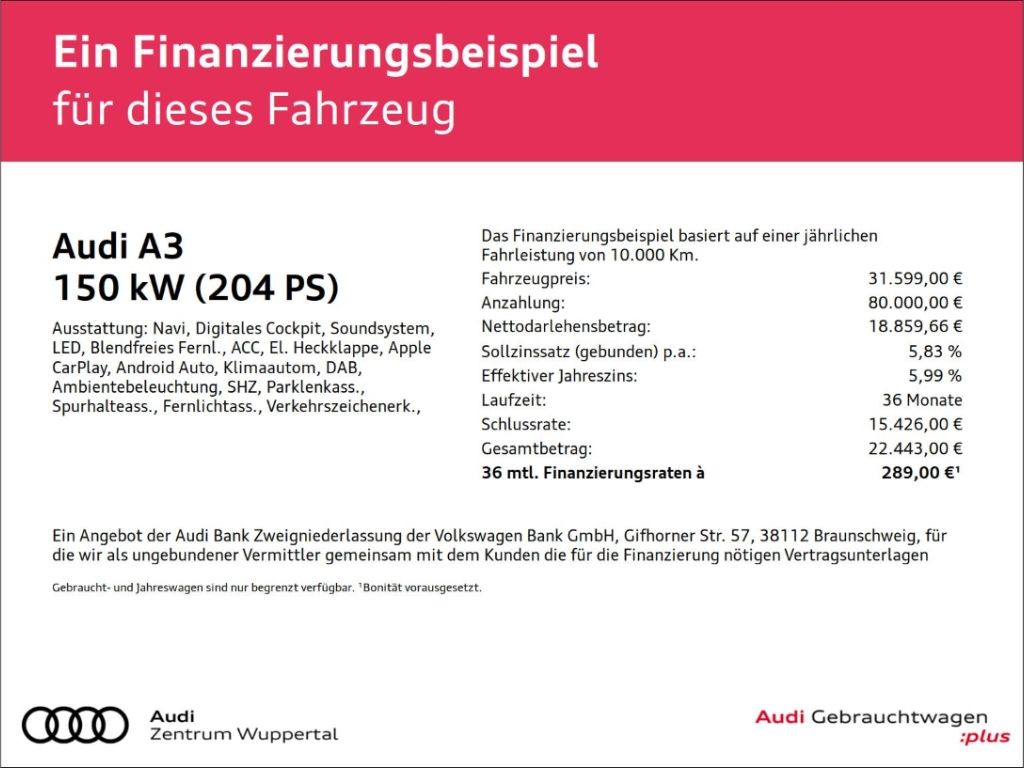 Audi A3 SPORTBACK 40 TFSI E S-LINE - Samsaru's Car Outlet