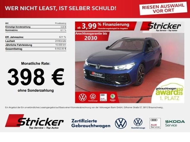 Volkswagen Passat Variant R-Line 1.5TSI e-Hybrid 398,-ohne