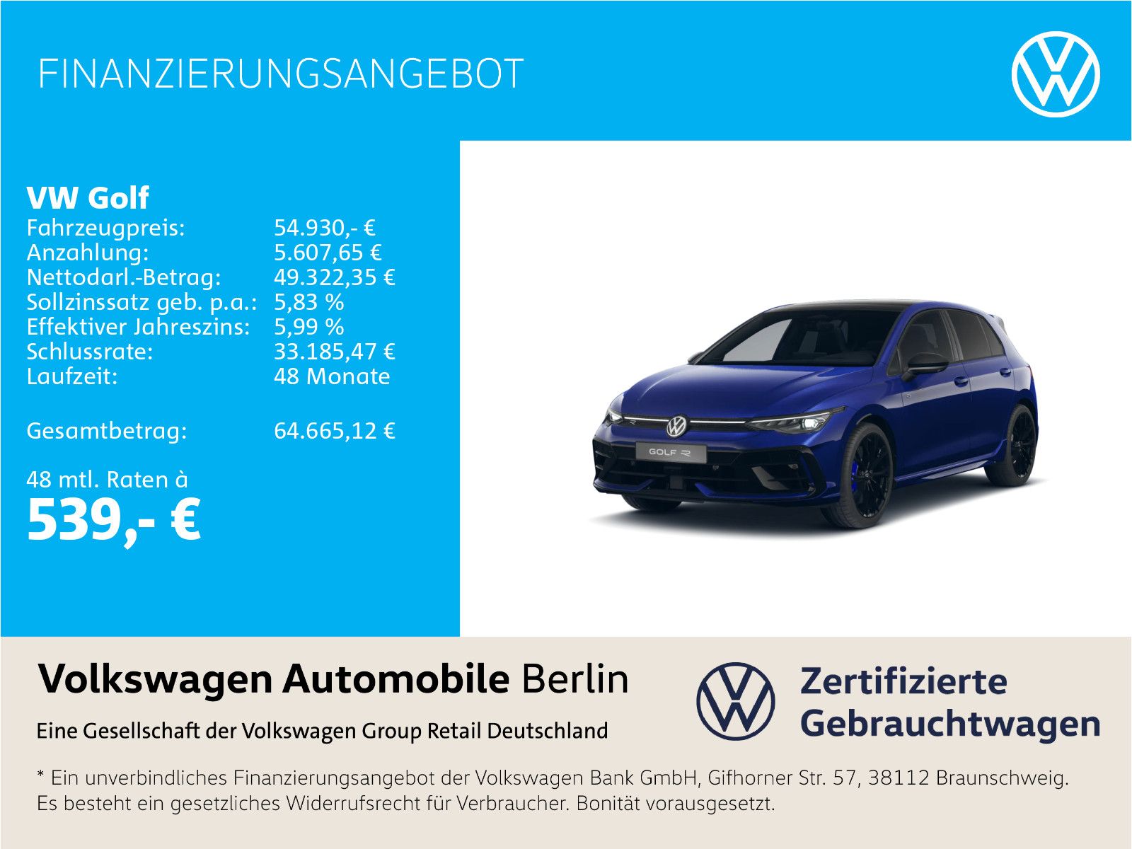 Volkswagen Golf VIII 2.0 TSI R 4Motion