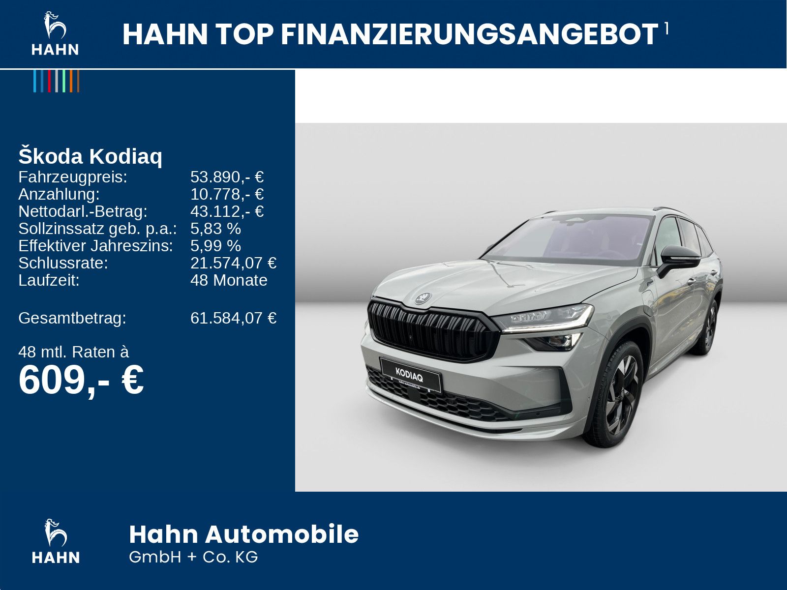 Skoda Kodiaq Sportline 1,5 TSI iV pACC HuD AHK 360°NAV
