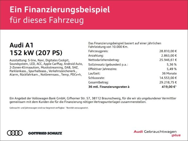 Audi A1 Sportback 40 TFSI S-tronic S line LED NAV ACC