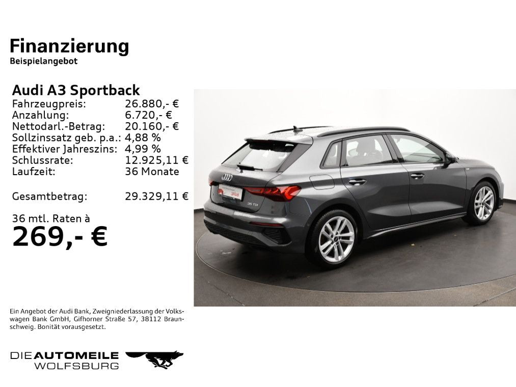 Audi A3 Sportback 2.0 TDI S-tronic LED/Tempo/Einparkh
