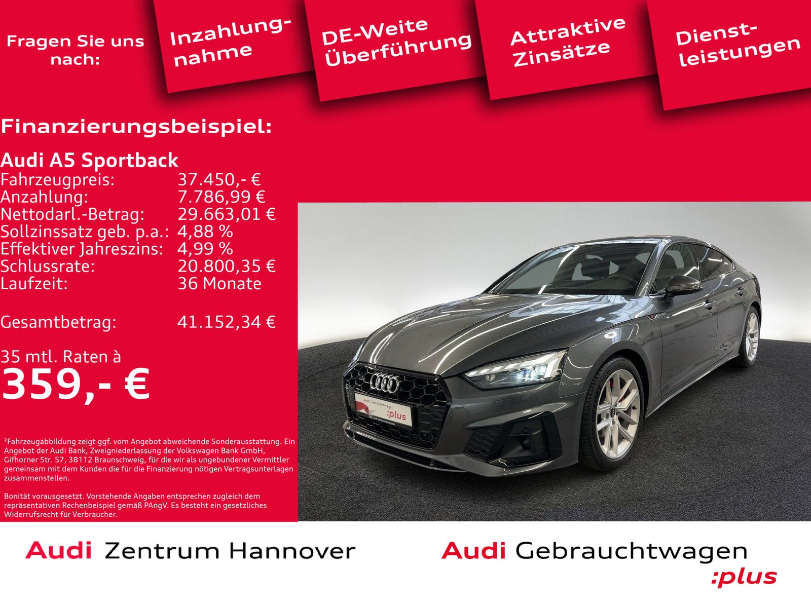 Audi A5 Sportback 40 TFSI qu. S line Laser Pano Kamer