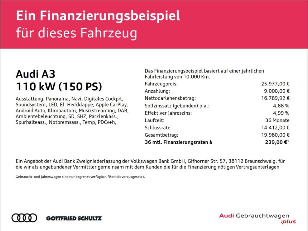 Audi A3 Sportback 40 TFSI E PANO KEYLESS PDC VO&HI IN