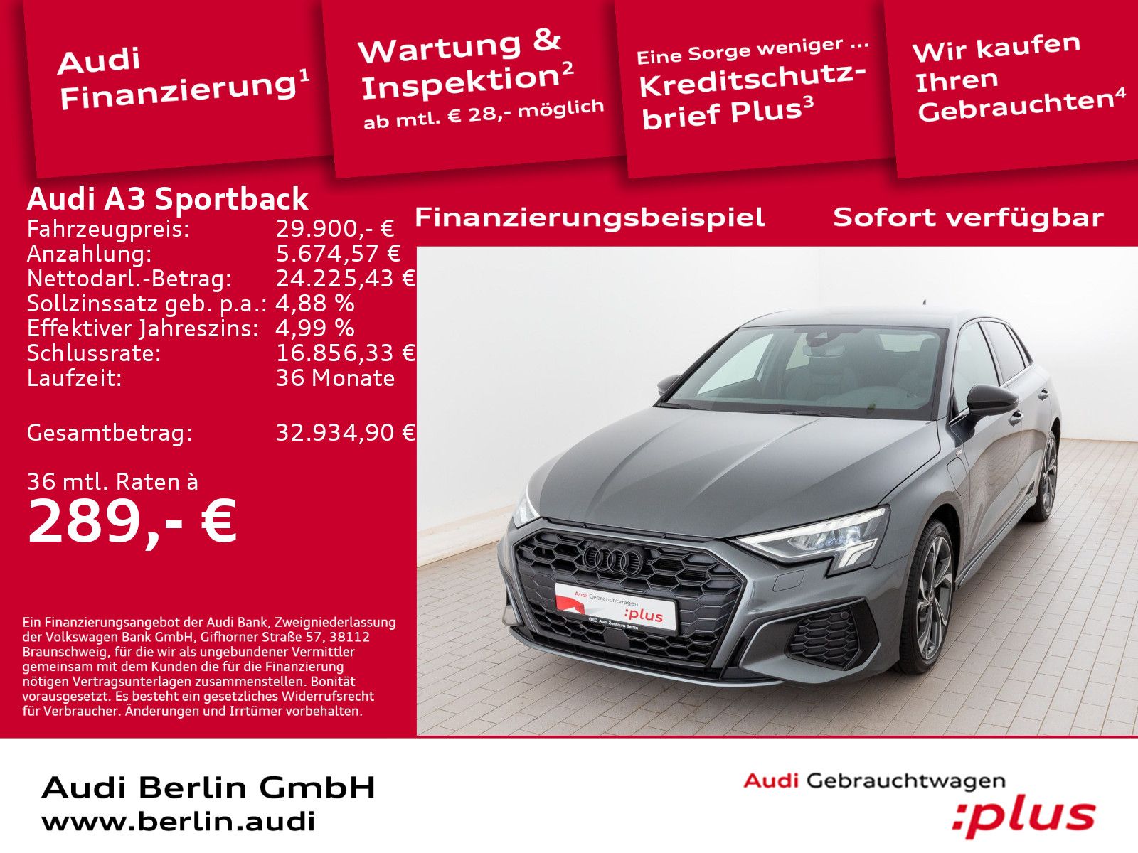Audi A3 Sportback S line 45 TFSI e S tr. LED NAVI VIR