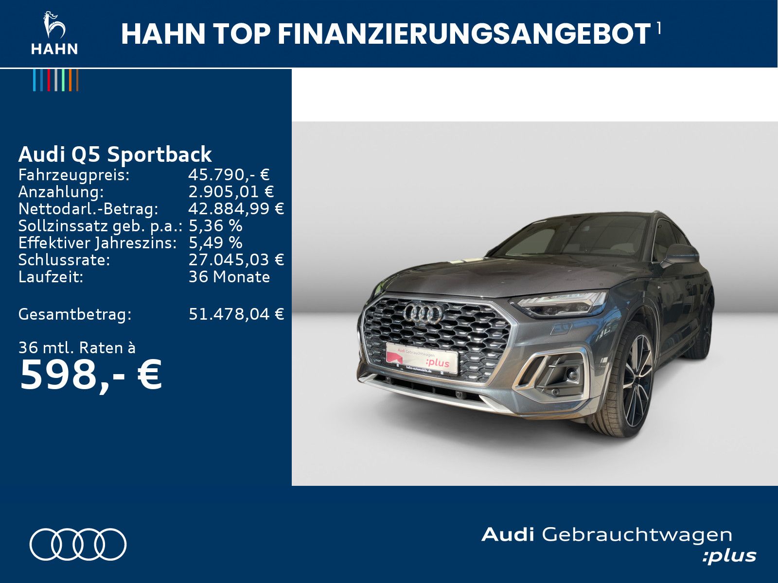 Audi Q5 Sportback 45TFSI quattro S-trc S line AHK HuD