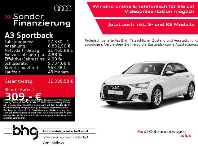 Audi A3 Sportback 35 TFSI S-tronic Business ACC Virtu