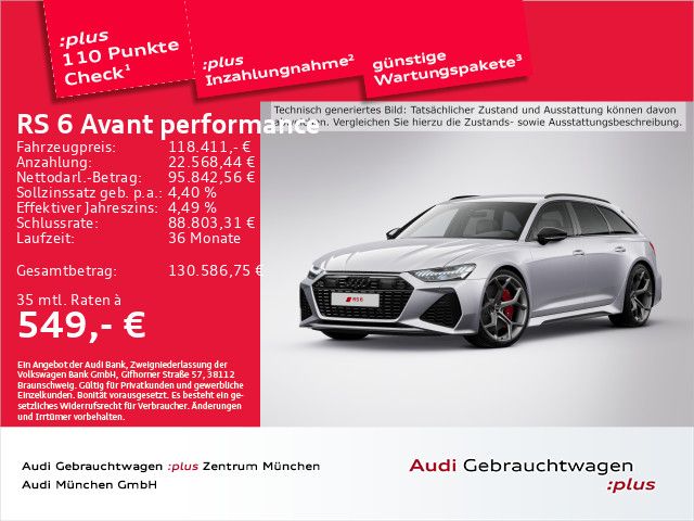 Audi RS6 Avant performance AHK/Laser/Sportabgas/B&O