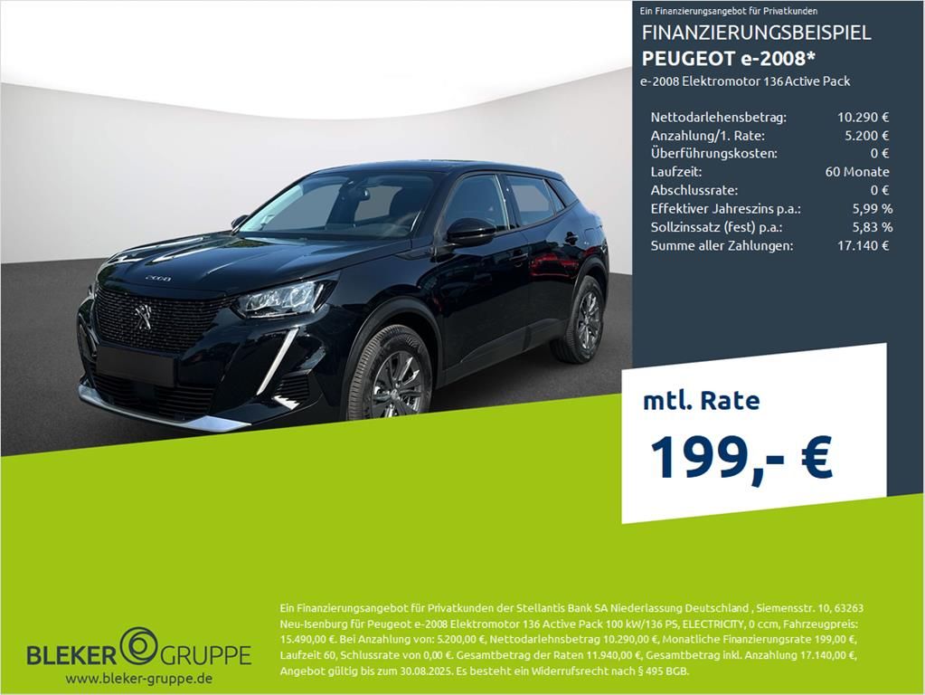 Peugeot e-2008 Active Pack - Samsaru's Car Outlet