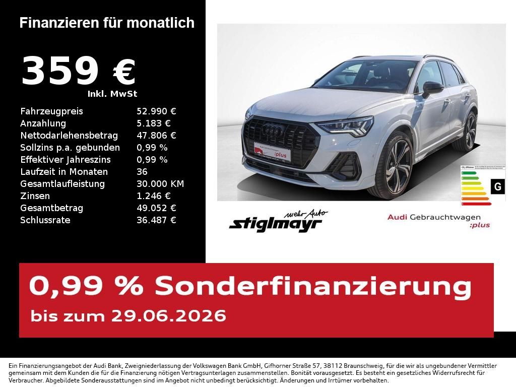 Audi Q3 S-line 45TFSI quattro AHK+MATRIX+PANO+STANDHZ