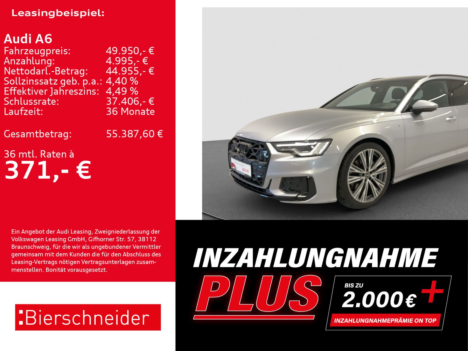 Audi A6 Av 50 TDI qu S-Line Black AHK MATRIX PANO HuD