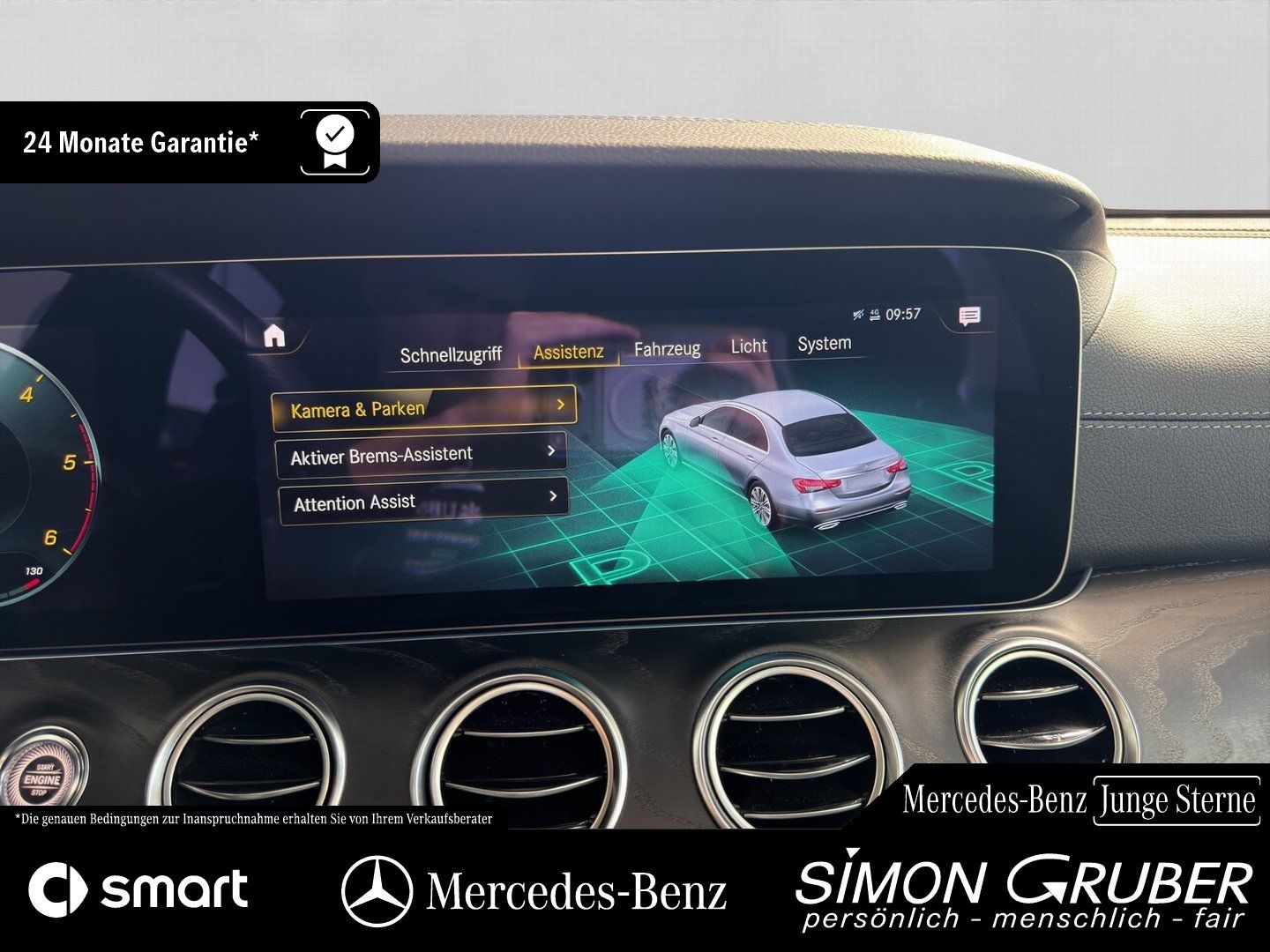 Mercedes-Benz E 220 d 4M AMG Line IntExt Widescreen LED Kamera
