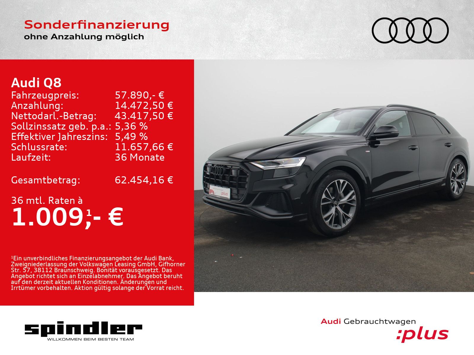 Audi Q8 S-Line select 50TDI quattro/ Standh, AHK, B&O
