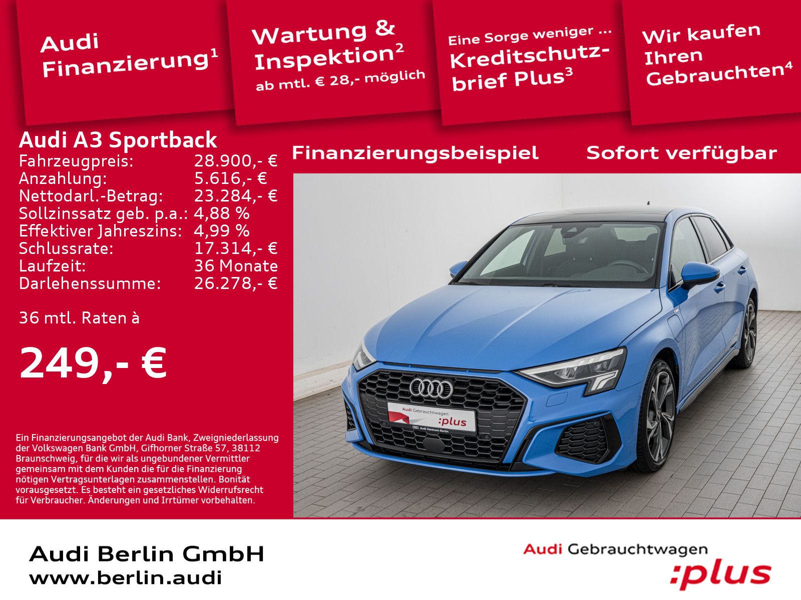 Audi A3 Sportback 40 TFSI e S line S tr. - Samsaru's Car Outlet