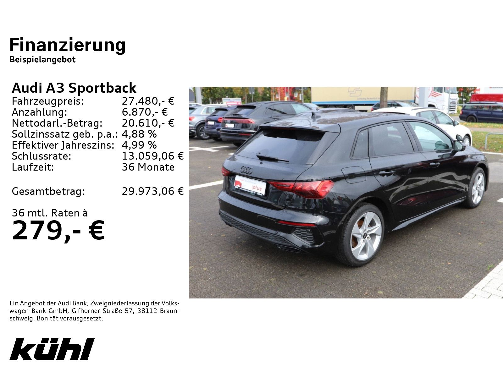 Audi A3 Sportback 35 TFSI S tronic Fahrschulfahrzeug