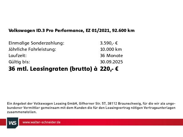 Volkswagen ID.3 Pro Performance - Samsaru's Car Outlet