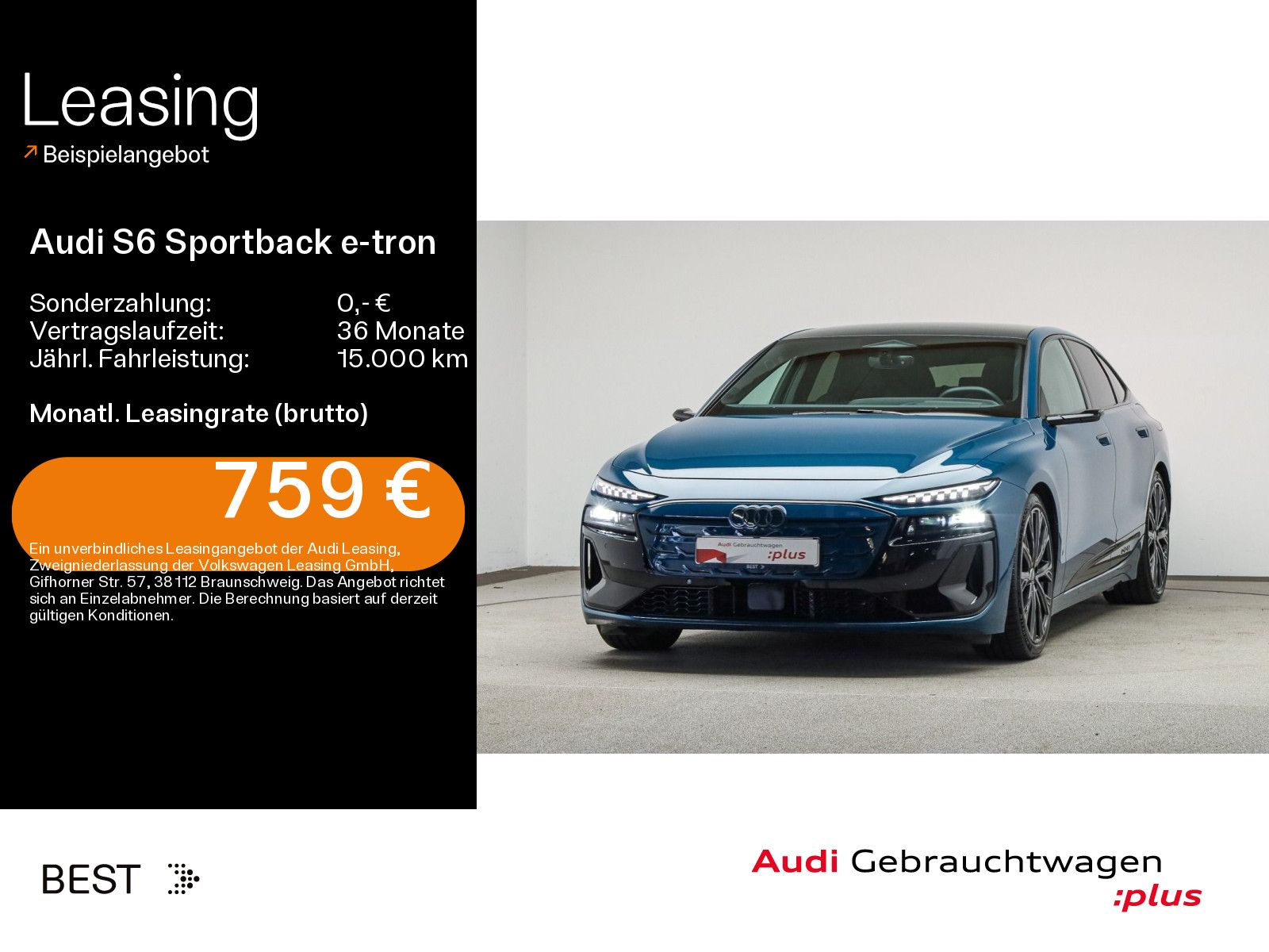Audi S6 Sportback e-tron S-LINE*EDITION-ONE-BLUE*MATR