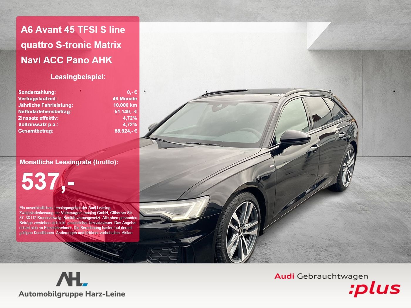 Audi A6 Avant 45 TFSI S line quattro S-tronic Matrix