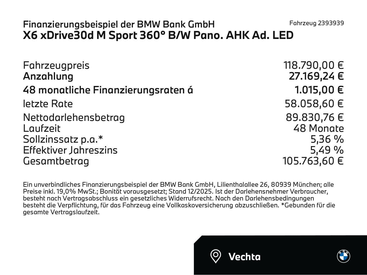 BMW X6 xDrive30d M Sport 360° B/W Pano. AHK Ad. LED