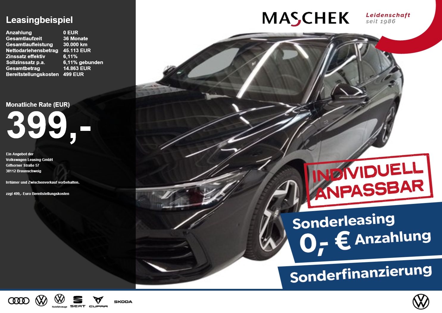 Volkswagen Passat R-Line eHybrid Sonderleasing! AHK Panoram