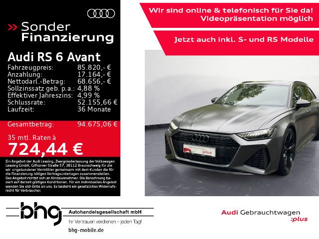 Audi RS6 Avant 4.0 TFSI quattro Laser/Pano/B&O/Sitzbe