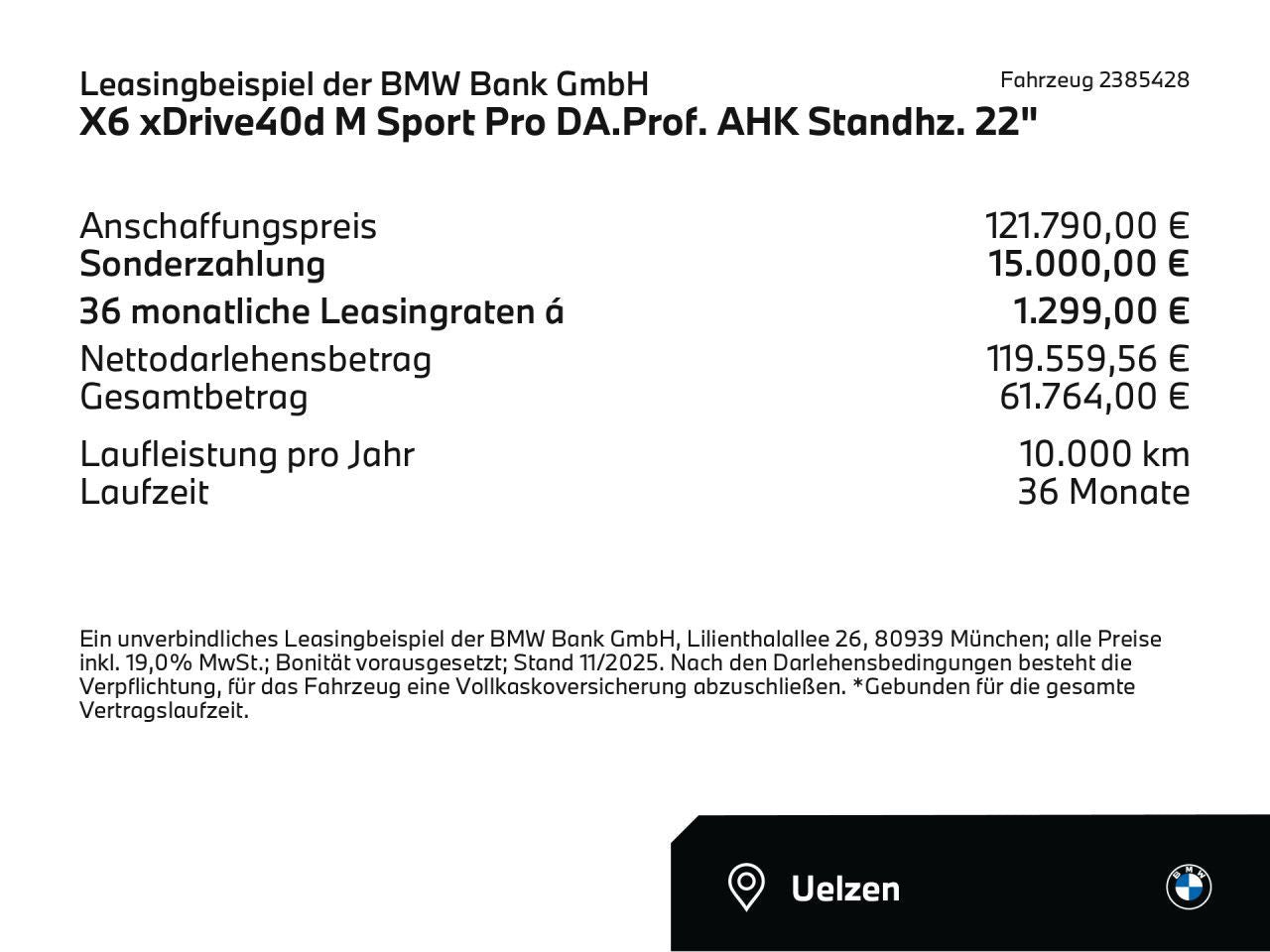 BMW X6 xDrive40d M Sport Pro DA.Prof. AHK Standhz. 2