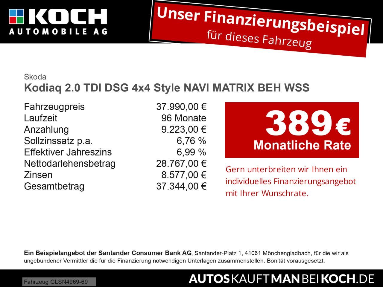 Skoda Kodiaq 2.0 TDI DSG 4x4 Style NAVI MATRIX BEH WSS