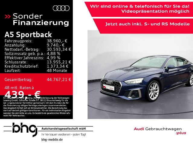 Audi A5 Sportback 50 TDI quattro S-line Matrix/AHK/He
