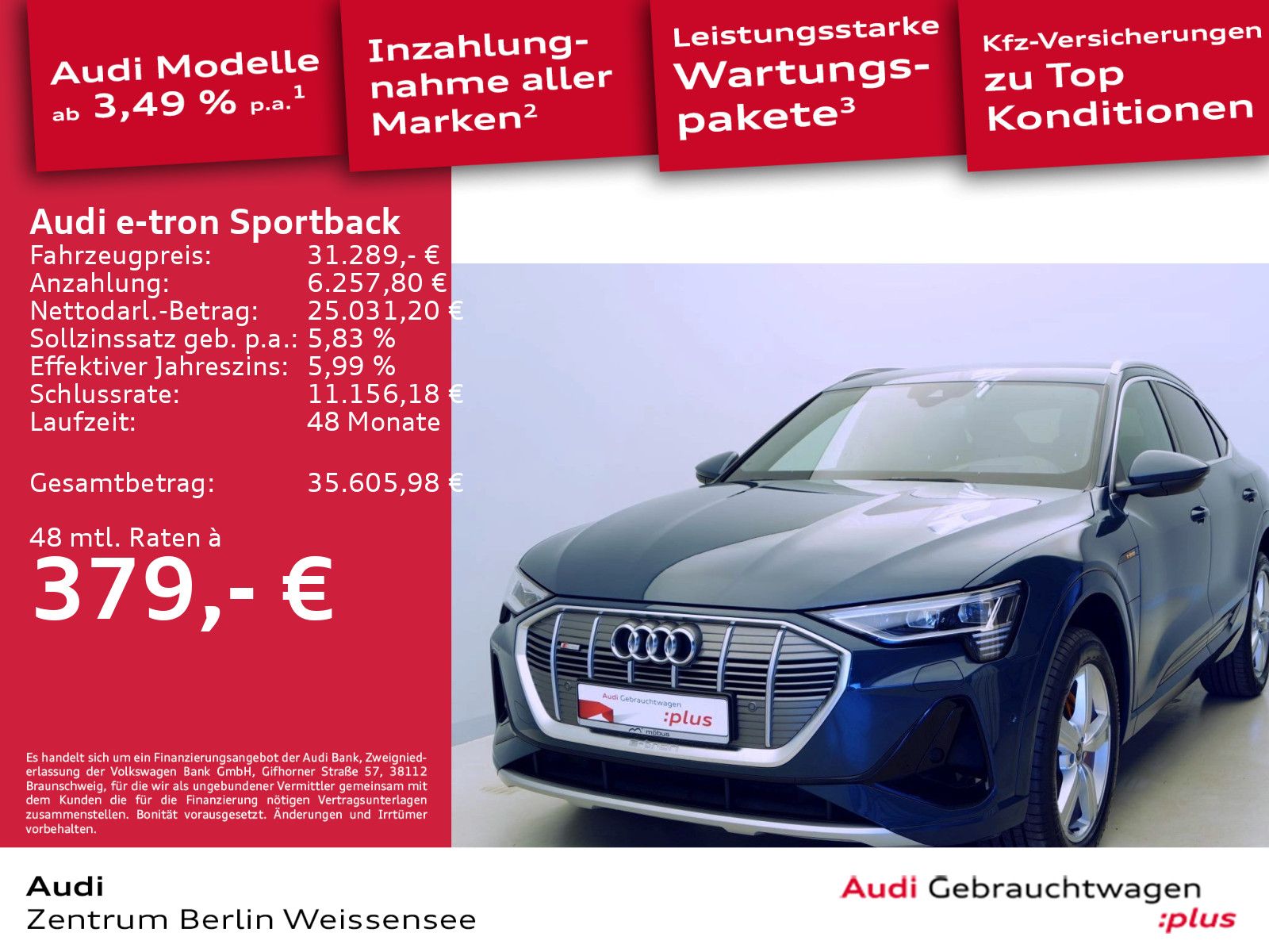 Audi e-tron Sportback 50 qu*S-LINE*MATRIX*HUD*AHK*NAV