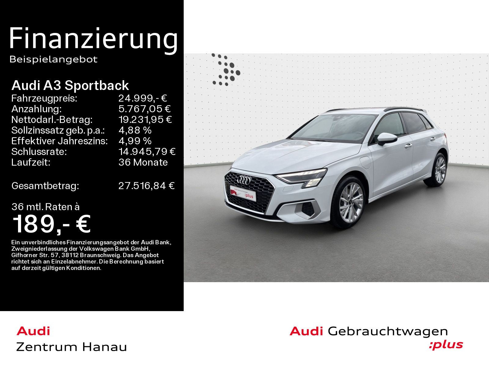 Audi A3 Sportback 40 TFSIe ADVANCED NAV*MATRIX*KAMERA