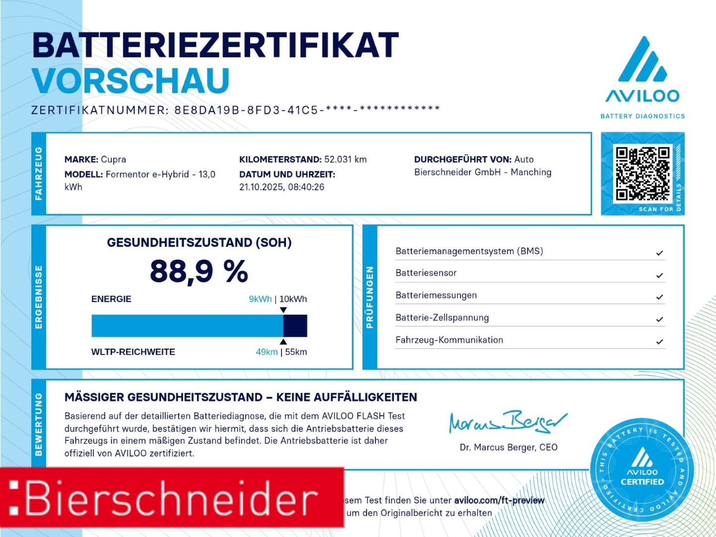 Cupra Formentor 1.4 e-Hybrid DSG VZ AHK KAMERA LED NAV