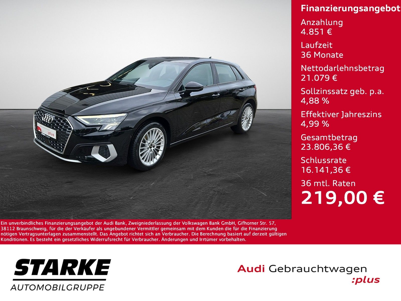 Audi A3 Sportback 35 TDI S tronic advanced NaviPlus L