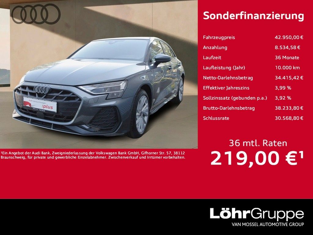Audi A3 Sportback 40 TFSI e S line 18"|NAVI+VC|PANO|S